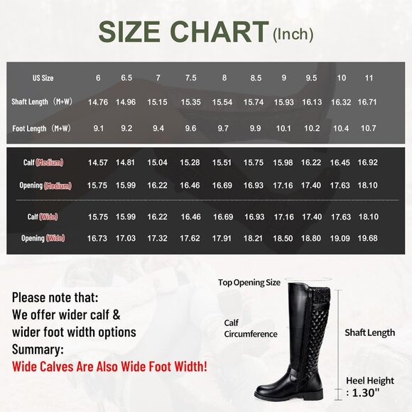 Women's Black Jeossy 950 Knee Riding Boots with Metal Buckle Zipper Wide Calf - Picture 6 of 9